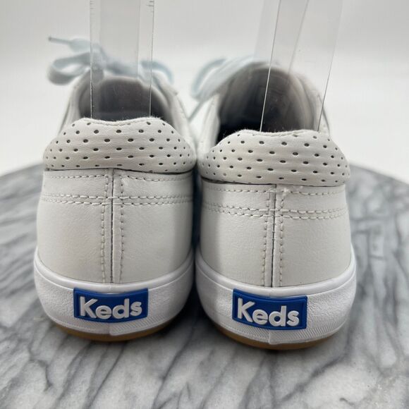 Keds Center II Sneakers Womens 9 White Leather Canvas Lace Up Low Top WH64720 - Picture 5 of 11